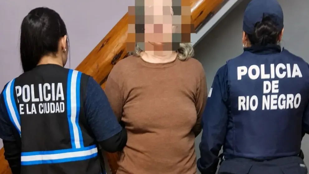 La mujer de origen ruso fue detenida luego del allanamiento en El Bolsón. 