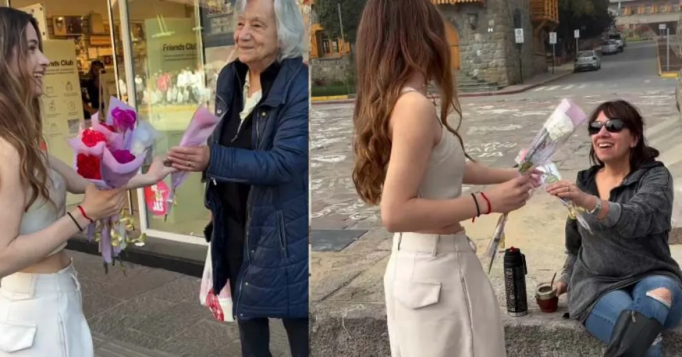 La joven sorprendió con cada presente. 