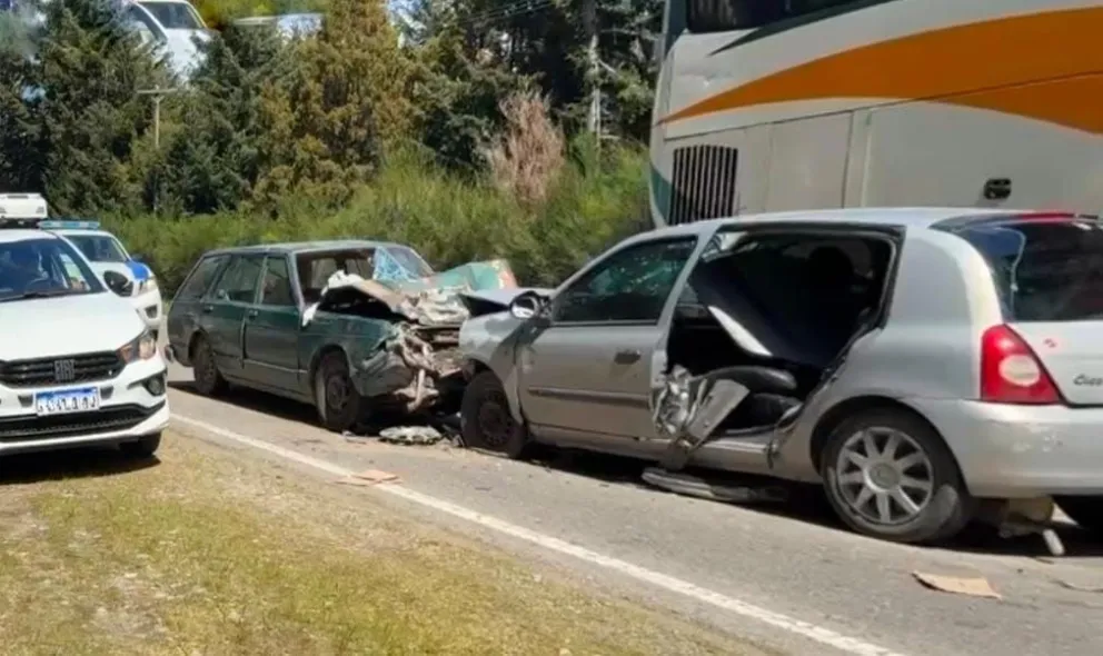 Los vehículos involucrado en el siniestro vial de Ruta 40.